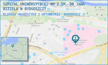 KLINIKA OKULISTYKI I OPTOMETRII - SZPITAL UNIWERSYTECKI NR 2 IM. DR JANA BIZIELA W BYDGOSZCZY - UJEJSKIEGO 75,  BYDGOSZCZ
