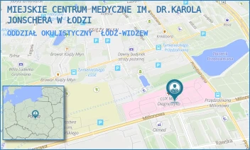 ODDZIAŁ OKULISTYCZNY - MIEJSKIE CENTRUM MEDYCZNE IM. DR.KAROLA JONSCHERA W ŁODZI - UL. MILIONOWA 14,  ŁÓDŹ-WIDZEW