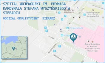 ODDZIAŁ OKULISTYCZNY - SZPITAL WOJEWÓDZKI IM. PRYMASA KARDYNAŁA STEFANA WYSZYŃSKIEGO W SIERADZU - UL. ARMII KRAJOWEJ 7,  SIERADZ