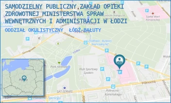 ODDZIAŁ OKULISTYCZNY - SAMODZIELNY PUBLICZNY ZAKŁAD OPIEKI ZDROWOTNEJ MINISTERSTWA SPRAW WEWNĘTRZNYCH I ADMINISTRACJI W ŁODZI - UL. PÓŁNOCNA 42,  ŁÓDŹ-BAŁUTY