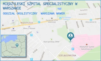 ODDZIAŁ OKULISTYCZNY - MIĘDZYLESKI SZPITAL SPECJALISTYCZNY W WARSZAWIE - BURSZTYNOWA 2,  WARSZAWA WAWER