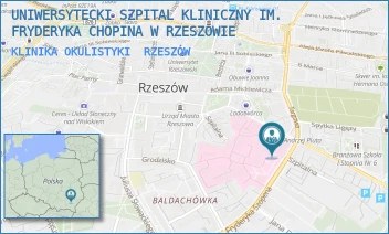 KLINIKA OKULISTYKI - UNIWERSYTECKI SZPITAL KLINICZNY IM. FRYDERYKA CHOPINA W RZESZOWIE - UL. CHOPINA 2,  RZESZÓW