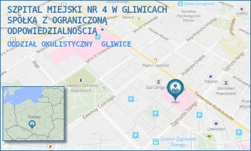 ODDZIAŁ OKULISTYCZNY - SZPITAL MIEJSKI W GLIWICACH SPÓŁKA Z OGRANICZONĄ ODPOWIEDZIALNOŚCIĄ - UL. ZYGMUNTA STAREGO 20,  GLIWICE