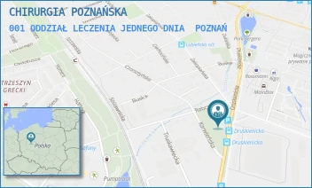 001 ODDZIAŁ LECZENIA JEDNEGO DNIA - CHIRURGIA POZNAŃSKA - DRUSKIENICKA 17,  POZNAŃ-JEŻYCE